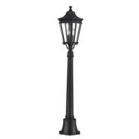 184-12695 Cottone LED Outdoor Period Pillar Lantern Black