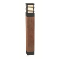 182-13062 Lanzano LED Bollard Light Black and Scandanavian Wood