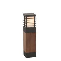 182-13063 Lanzano LED Bollard Light Black and Scandanavian Wood