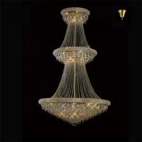 356-13299 Alberti Pendant 3 Tier 29 Light French Gold-Crystal