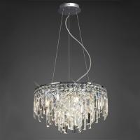 356-13305 Mannelli 6 Light Pendant Light Polished Chrome and Crystal