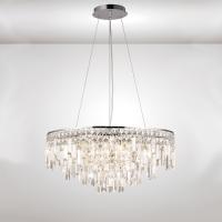 356-13307 Mannelli 8 Light Pendant Light Polished Chrome and Crystal