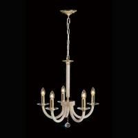 356-13318 Eva 5 Light Pendant Light Gold-Crystal