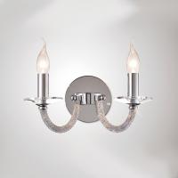 356-13327 Eva 2 Light Wall Light Polished Chrome-Crystal