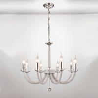 356-13330 Eva 8 Light Pendant Light Polished Chrome-Crystal