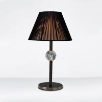 356-13332 Eva Table Lamp Black Chrome-Crystal