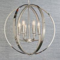 734-13423  LED 6 Light Ceiling Light Polished Bright Nickel