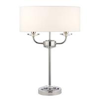 733-13436  2 Light Table Lamp Bright Nickel Plate
