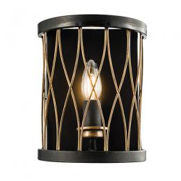 733-13451  Wall Light Matt Black and Rustic Bronze 