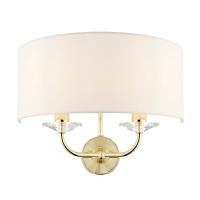 733-13484  2 Light Wall Light Brass Effect