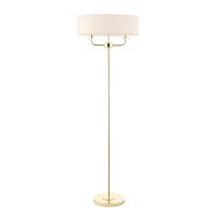 733-13485  2 Light Floor Lamp Brass Effect