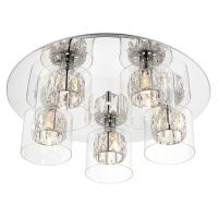 733-13556  5 Light Flush Ceiling Light Polished Chrome