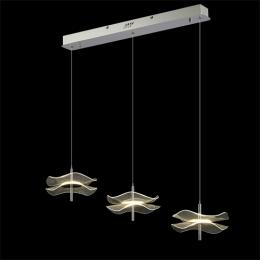 3 Light Linear Pendant Light Polished Chrome 