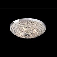 356-13809 Antonia 4 Light Flush Ceiling Light Polished Chrome and Crystal