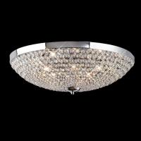 356-13811 Antonia 9 Light Flush Ceiling  Light Polished Chrome and Crystal