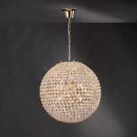 356-13827 Antonia 7 Light Pendant Light French Gold and Crystal
