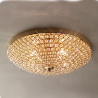 356-13830 Antonia 4  Light Flush Ceiling Light French Gold and Crystal