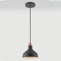 372-13858 Barbini Pendant Light Graphite and Copper