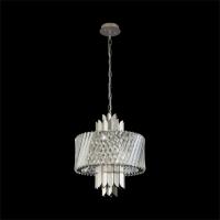 356-13867 Lorenzo 6 Light Crystal Ceiling Light Satin Nickel