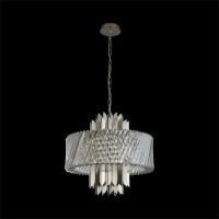 356-13868 Lorenzo 9 Light Crystal Ceiling Light Satin Nickel