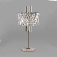 356-13871 Lorenzo 4 Light Crystal Table Lamp Satin Nickel