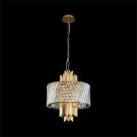 356-13872 Lorenzo 6 Light Crystal Ceiling Light Brass