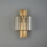 356-13875 Lorenzo 2 Light Crystal Wall Light Brass