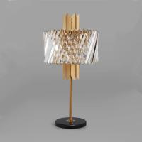 356-13876 Lorenzo 4 Light Crystal Table Lamp Brass