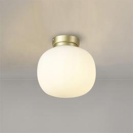 Flush Ceiling or Wall Light Satin Gold 