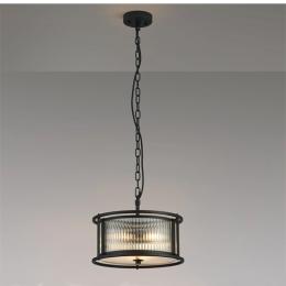 3 Light Ceiling Light Satin Black 