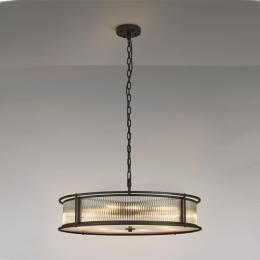 10 Light Ceiling Light Satin Black 