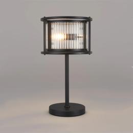 2 Light Table Lamp Satin Black 