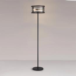 3 Light Floor Lamp Satin Black 