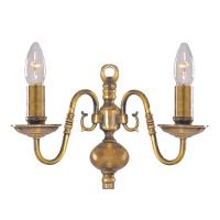 741-1846 Flora LED 2 Light Wall Light Antique Brass