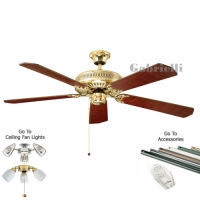 207-200  52 inch Classic Ceiling Fan Polished Brass