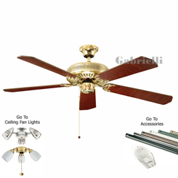 Fantasia 110019 Classic 52 inch Classic Ceiling Fan Polished Brass 