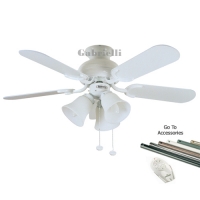 207-201  36 inch Capri Combi Ceiling Fan White