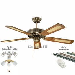 Fantasia 110224 Classic 52 inch Classic Ceiling Fan Antique Brass 