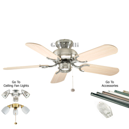 Fantasia 110255 Capri 36 inch Capri Ceiling Fan Stainless Steel 