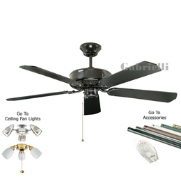 Fantasia 110460 Classic 52 inch Classic Ceiling Fan Black 