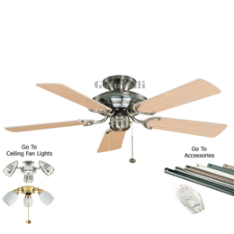 Fantasia 110866 Mayfair 42 inch Mayfair Ceiling Fan Stainless Steel 