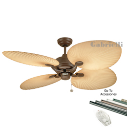 Fantasia 111665 Palm 52 inch Palm Ceiling Fan Chocolate Brown 