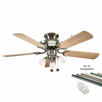 207-238  42 inch Mayfair Combi Ceiling Fan Stainless Steel