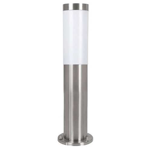 Outdoor Pedestal Lamp Nickel Frosted