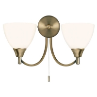 734-3368 Alberto LED 2 Light Wall Light Antique Brass