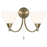 734-3368 Alberto LED 2 Light Wall Light Antique Brass