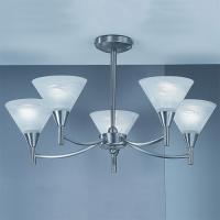 211-3424 Gisela LED 5 Light Ceiling Light Satin Nickel