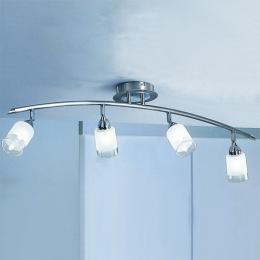 212-3507 Carlucci LED 4 Light Ceiling Light Chrome and Satin Nickel 