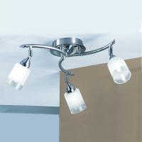 212-3508 Carlucci LED 3 Light Ceiling Light Chrome and Satin Nickel