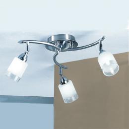 212-3508 Carlucci LED 3 Light Ceiling Light Chrome and Satin Nickel 